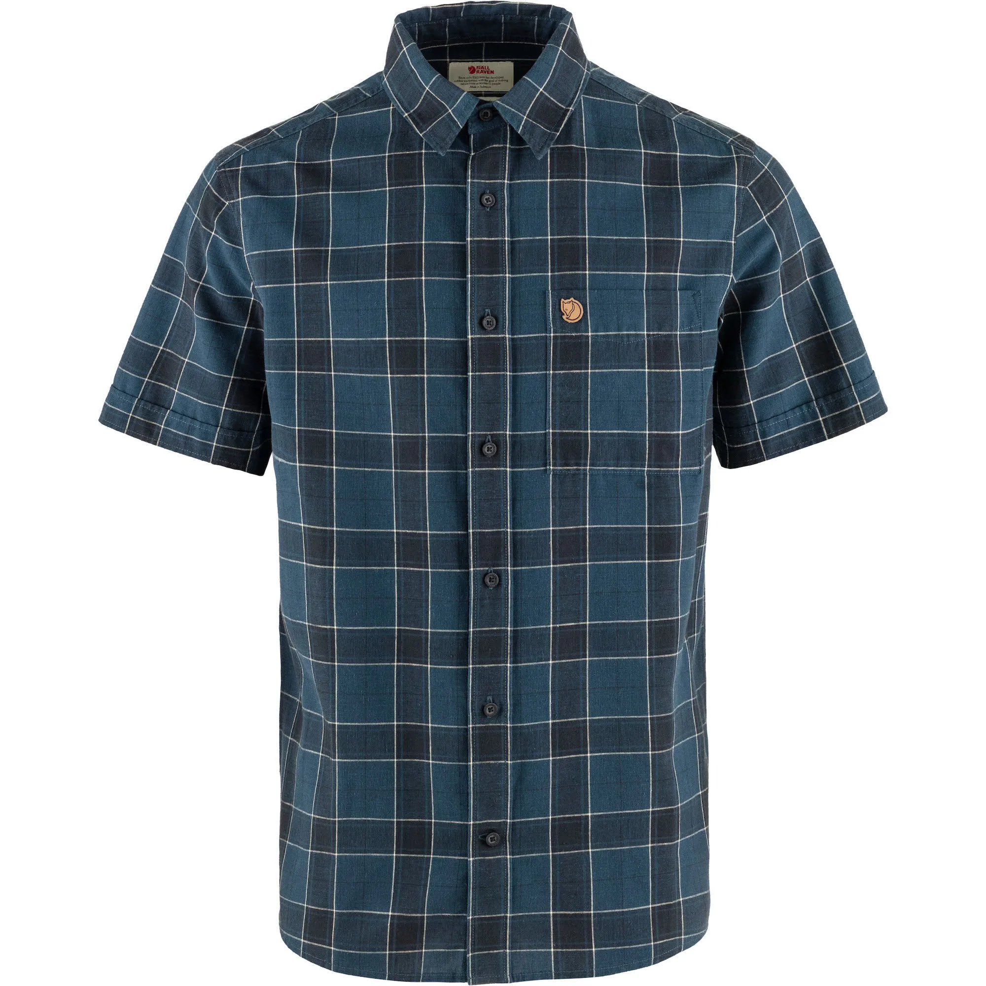 Fjällräven Övik Travel Shirt SS M Kurzarmhemd Herren dunkelblau