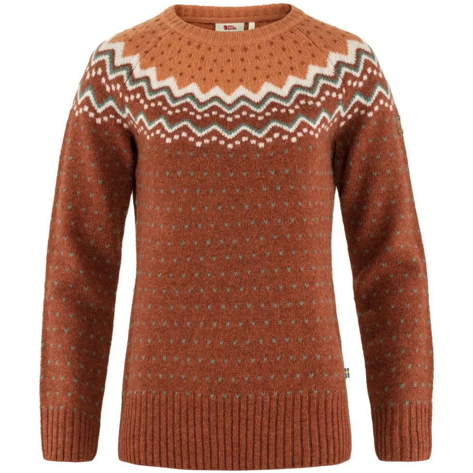 Fjällräven Övik Knit Sweater W Pullover Wollpullover Winterpullover Damen braun NEU