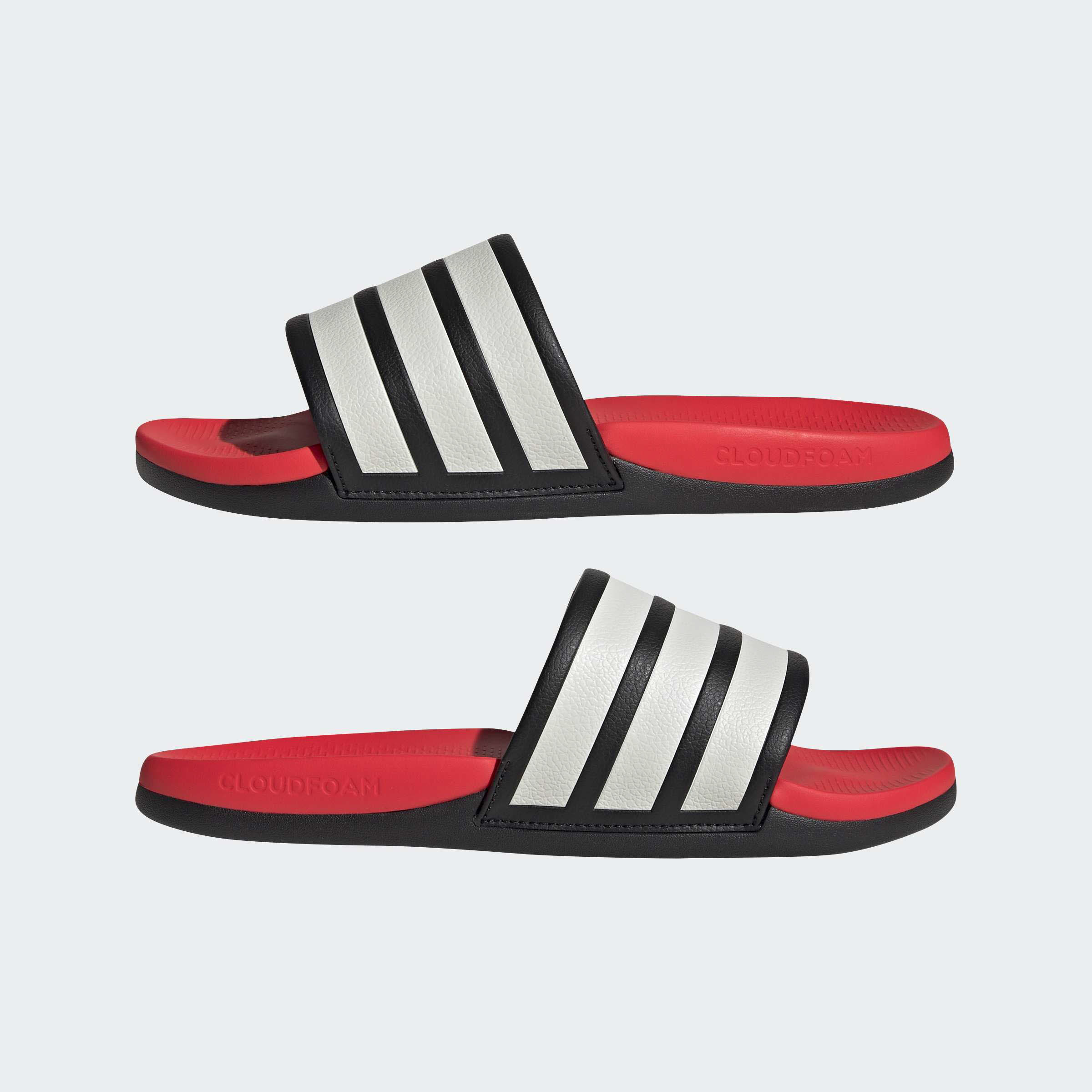 adidas ADILETTE COMFORT 2.0 Unisex Badelatschen schwar/rot/weiß