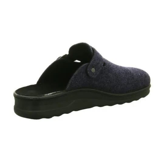 Romika Herren Schlupfschuh Clogs Pantoffel Gefüttert Filzschuhe blau NEU