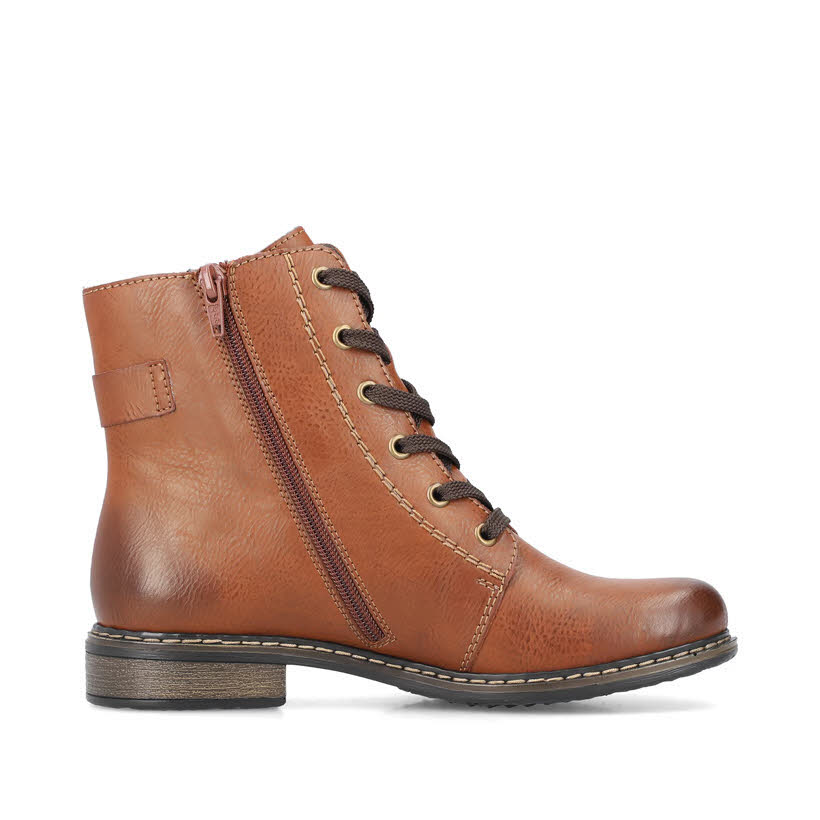 Rieker Stiefelette Schnürrer Freizeitchuh Damen braun