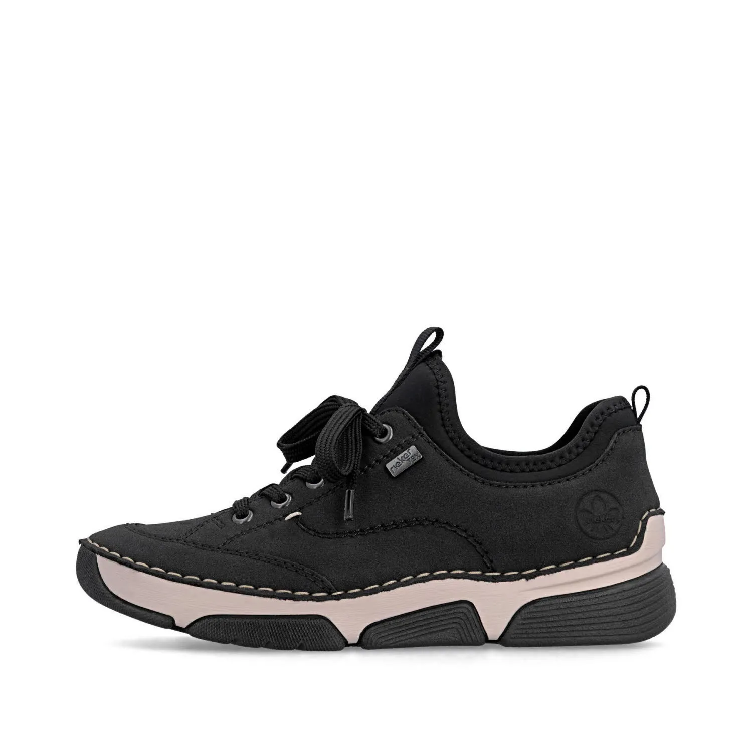 Rieker Damen Slipper Halbschuh schwarz
