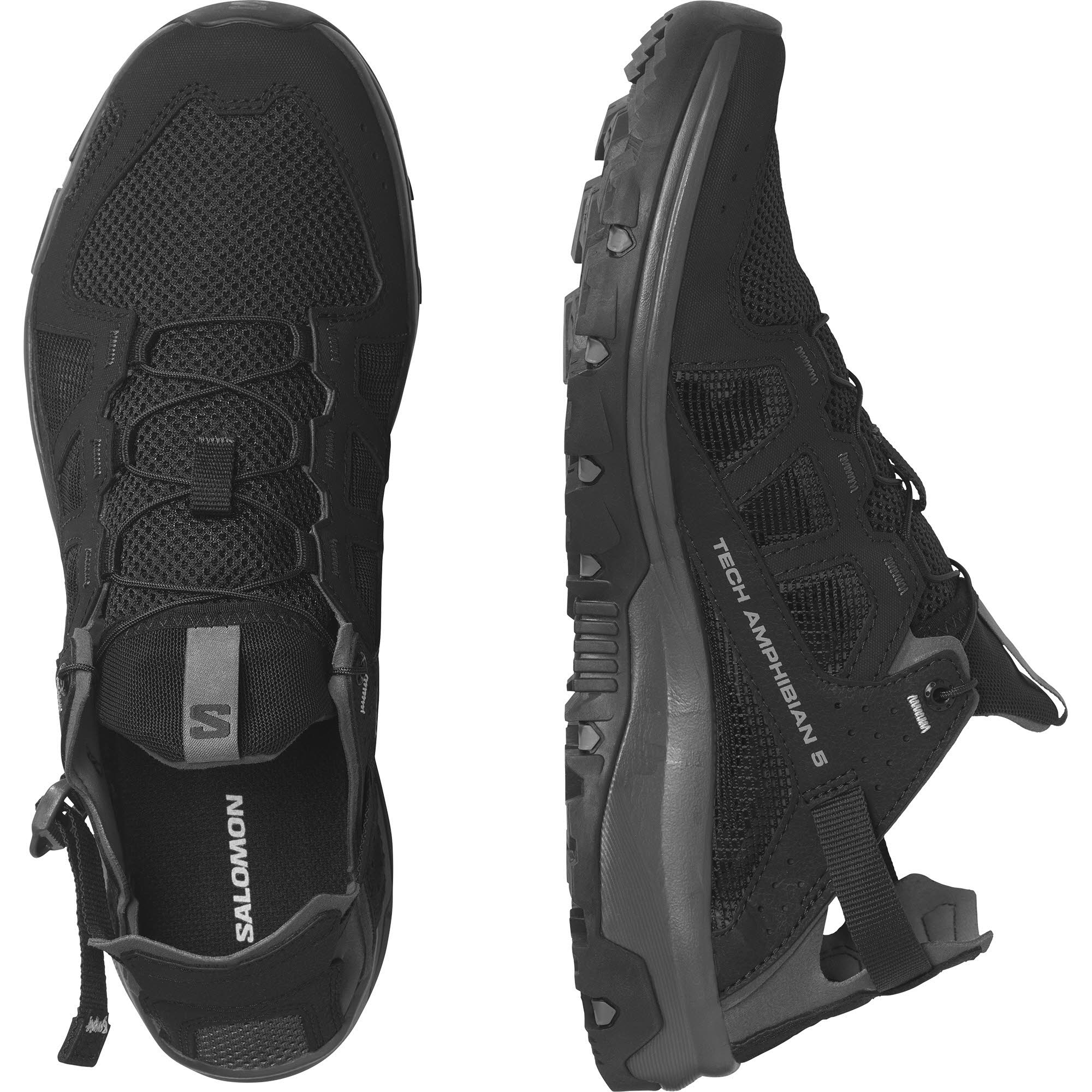 Salomon TECHAMPHIBIAN  5 Wanderschuh Amphibienschuh Herren schwarz NEU