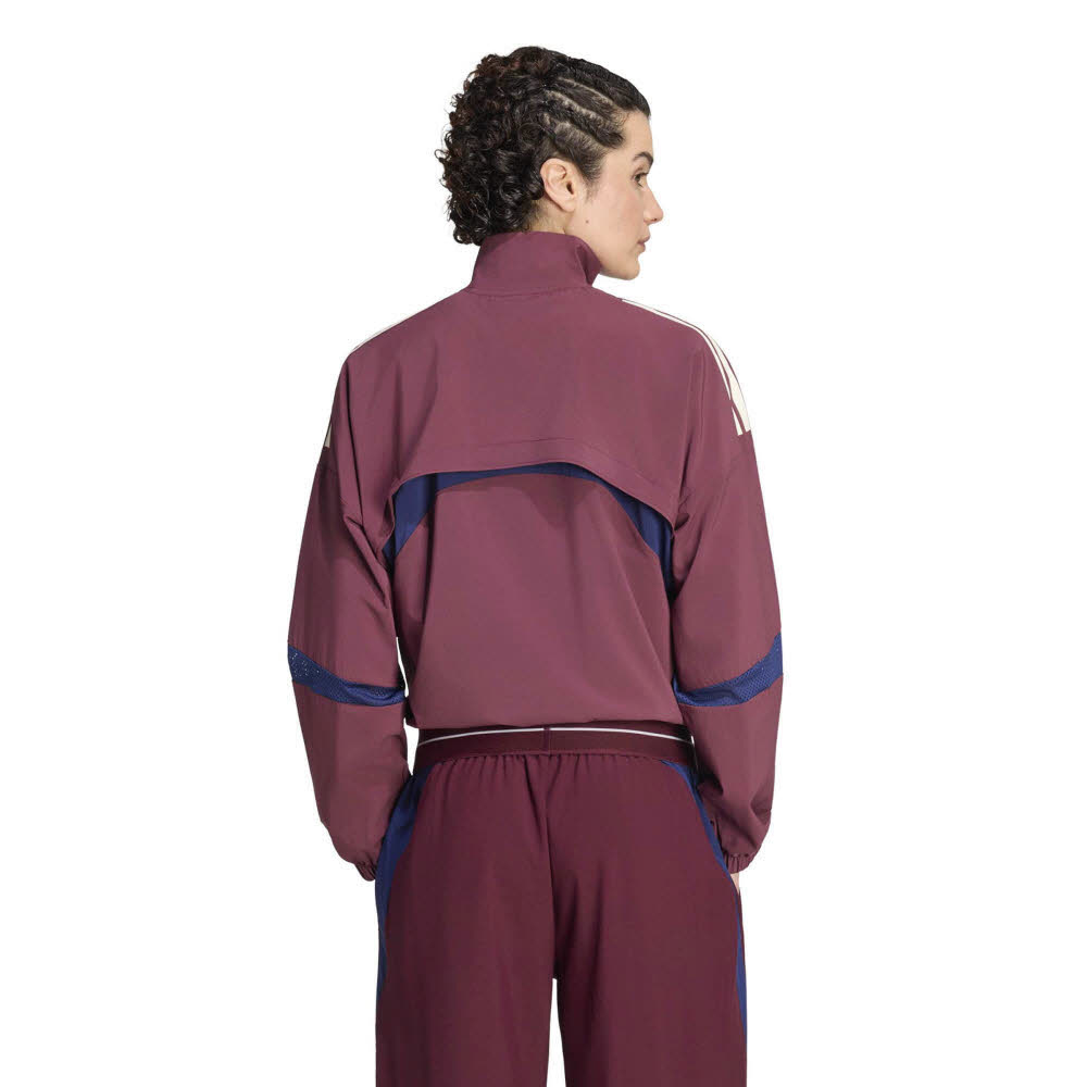 adidas HYPERGLAM Damen Sweatjacke Trainingsjacke maroon