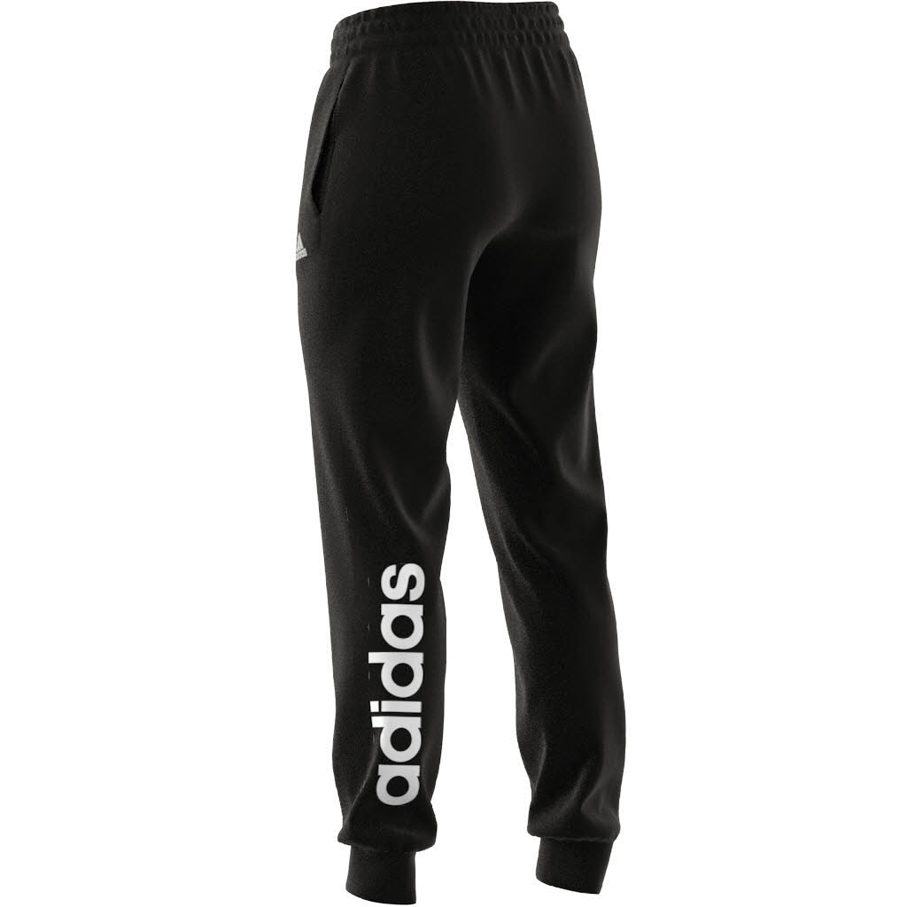 Adidas Essentials Linear French Terry Cuffed Hose Weitenregulierbar Baumwolle Damen Schwarz