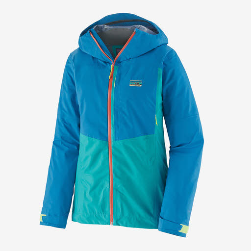 Patagonia Boulder Fork Rain Jacket Damen Regenjacke Outdoorjacke 3 Lagen blau NEU