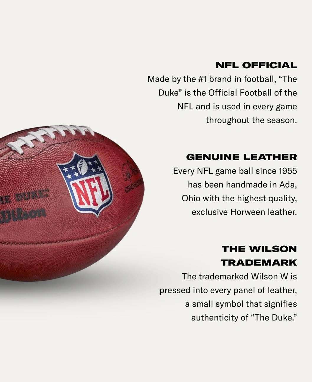 Wilson The Duke NFL Football American Football braun