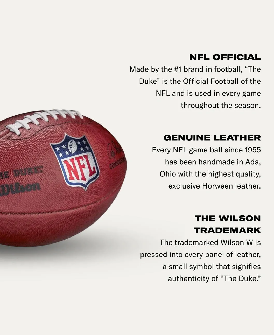 Wilson The Duke NFL Football American Football braun