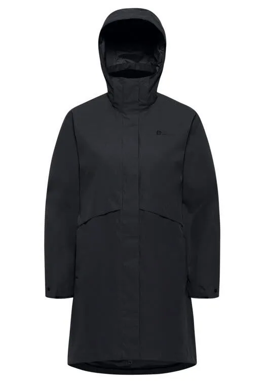 Jack Wolfskin Baylight 3in1 Coat Damen Kombimantel Freizeitmantel schwarz