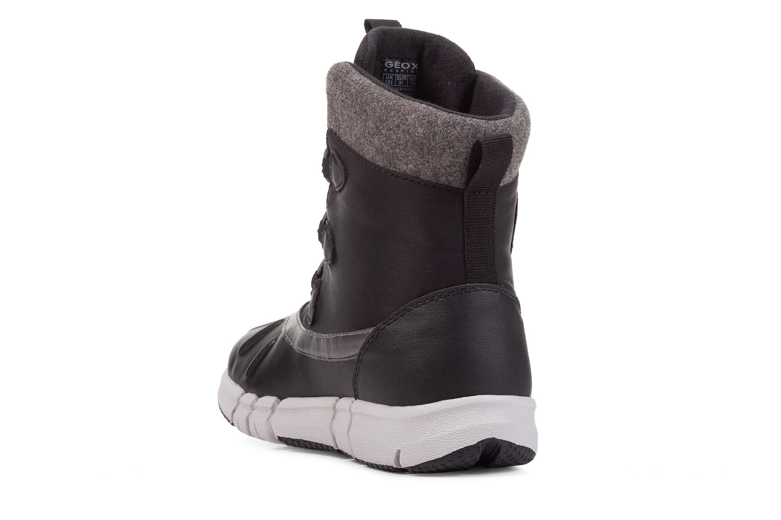 Geox Flexyper Abx Mädchen Stiefelette gefüttert Winterschuhe schwarz