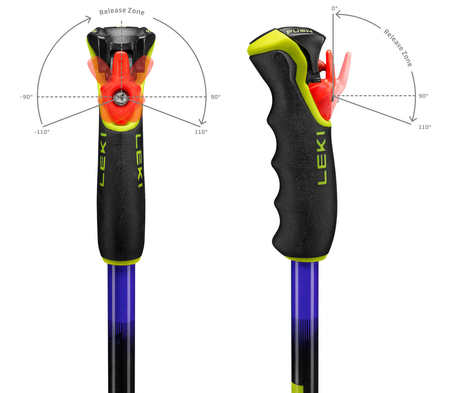 Leki Wyldbird Vario TR Unisex Skistöcke Ski Poles verstellbar violett/violett