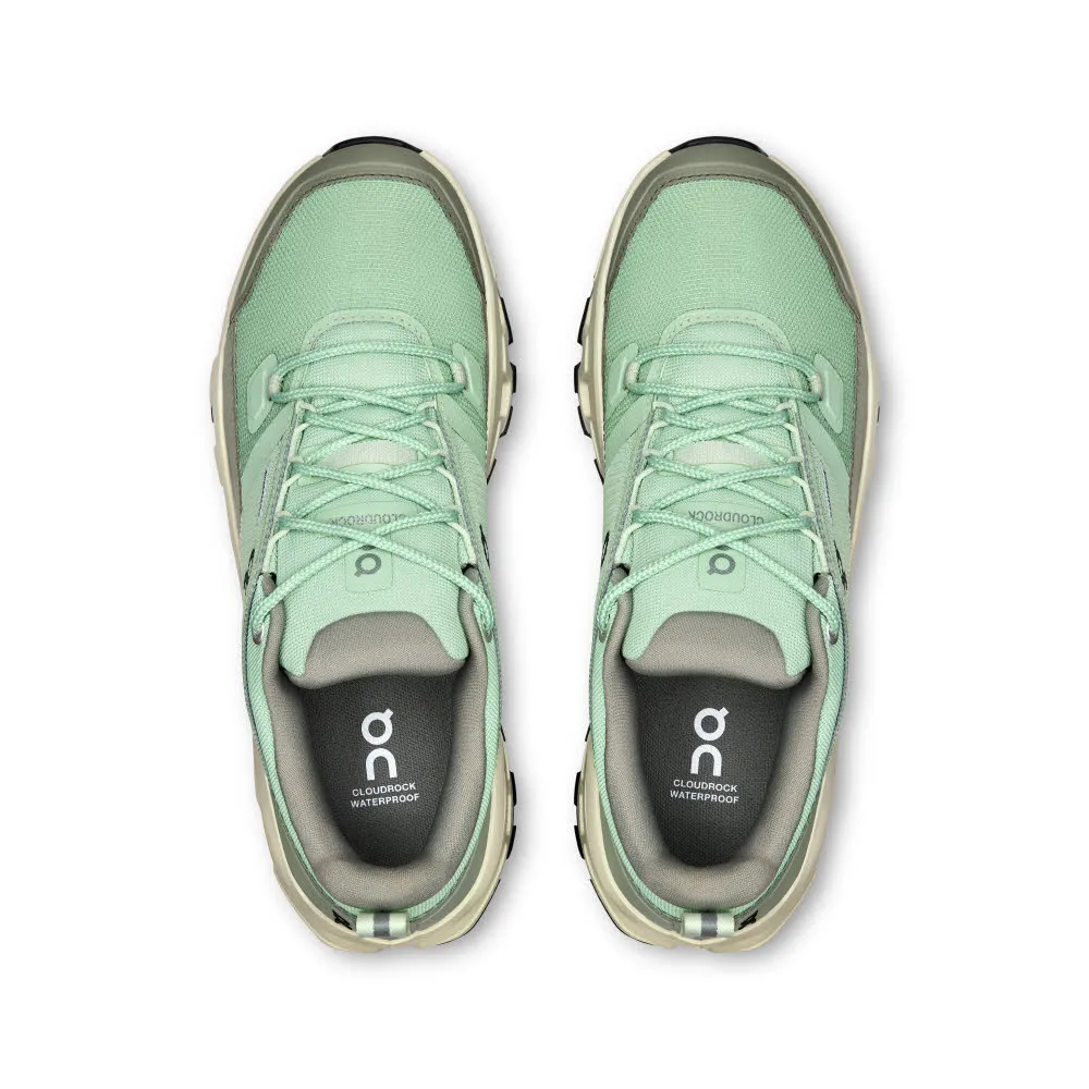ON Cloudrock Low Waterproof Damen Wanderschuhe grün