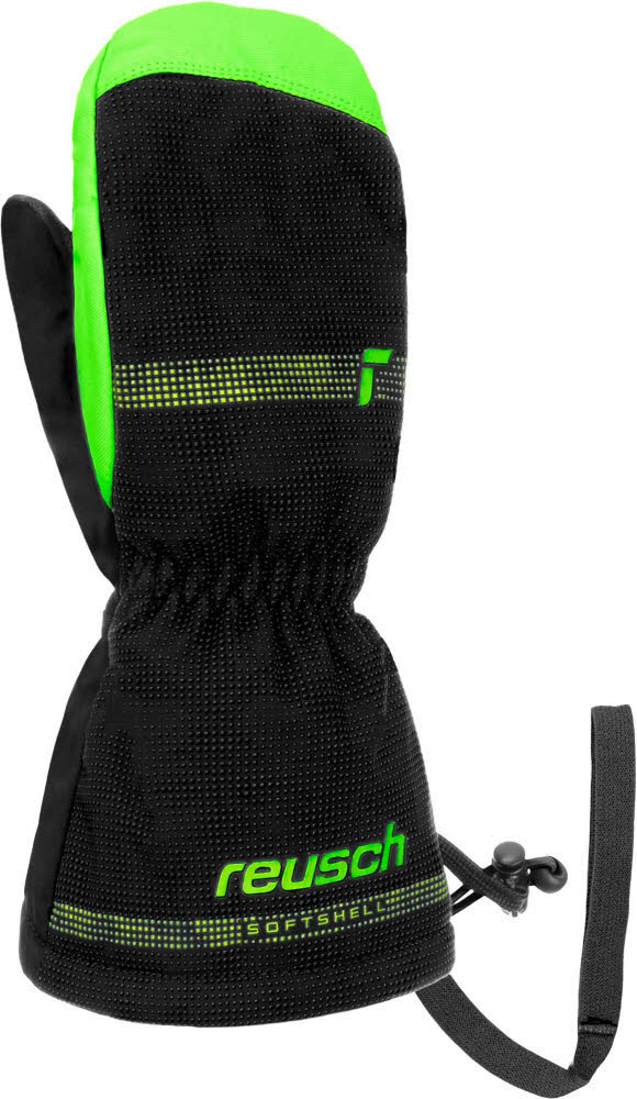 Reusch Maxi R-TEX® XT Mitten Kinder Skihandschuhe Fäustlinge schwarz/grün