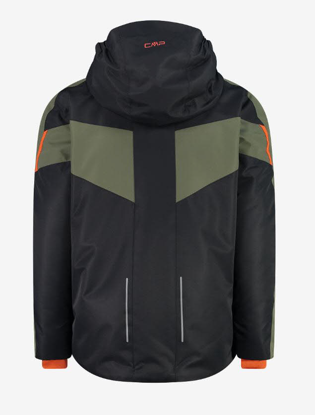 CMP Fix Hood Jungen Farbblock-Twill-Skijacke Snowboardjacke Winterjacke grau