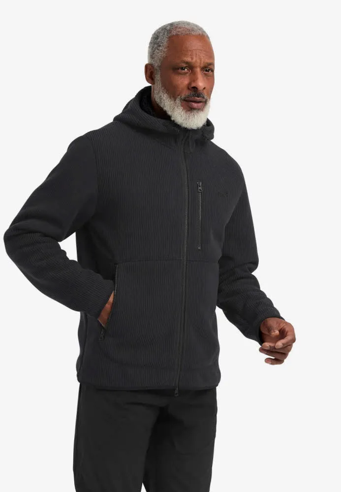 Jack Wolfskin Lake Ridge Hooded Jkt Fleecejacke Herren schwarz