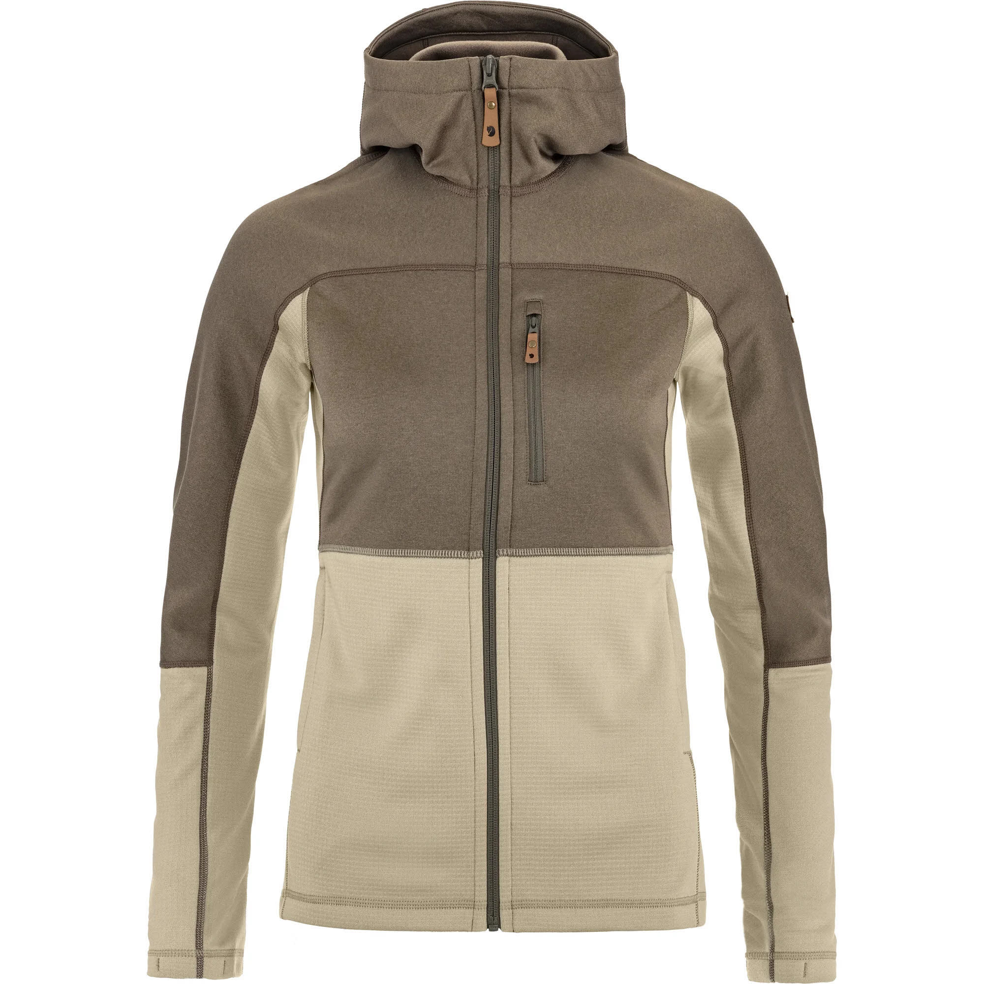 Fjällräven Abisko Trail Fleece W Damen Fleecejacke Wanderjacke fossil/suede brown