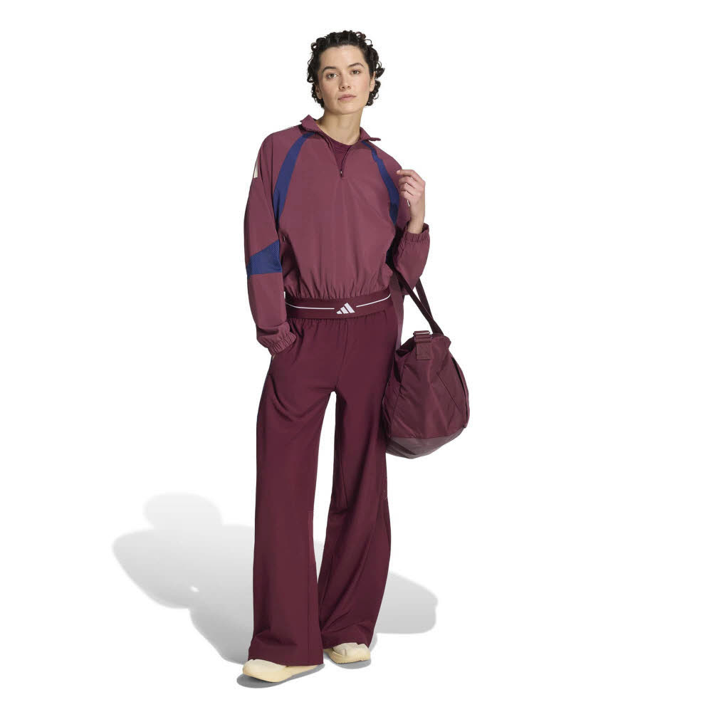 adidas HYPERGLAM Damen Sweatjacke Trainingsjacke maroon