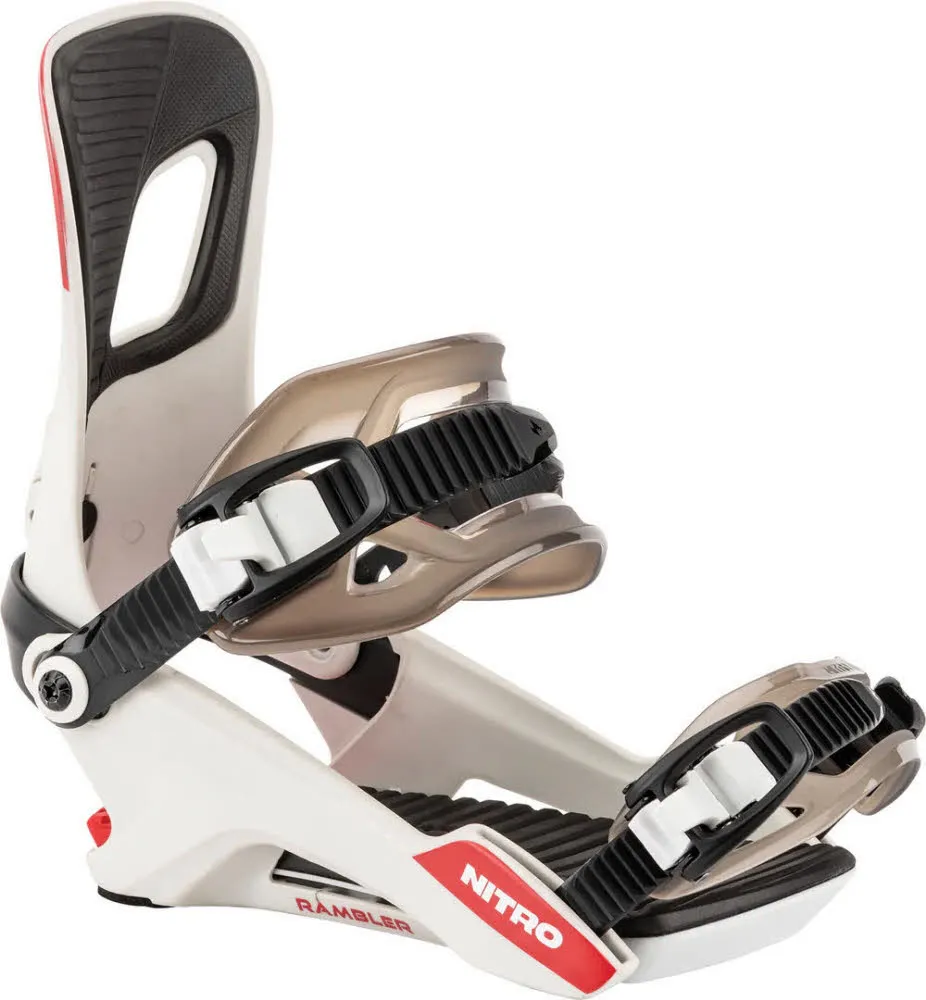 NITRO Rambler Unisex Snowboard-Bindung weiß/rot