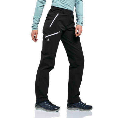 Schöffel Pants Ascona Warm L Trekkinghose gefüttert Wanderhose lange Hose Damen schwarz