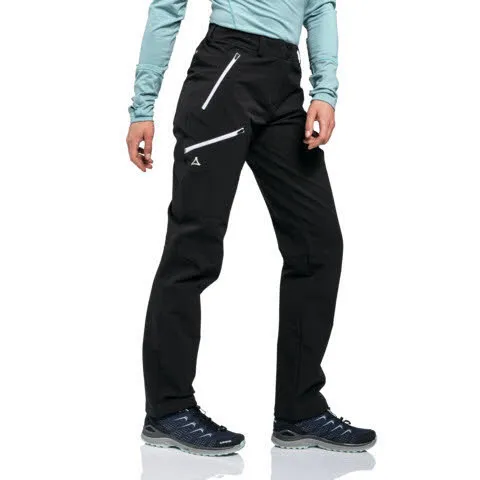 Schöffel Pants Ascona Warm L Trekkinghose gefüttert Wanderhose lange Hose Damen schwarz
