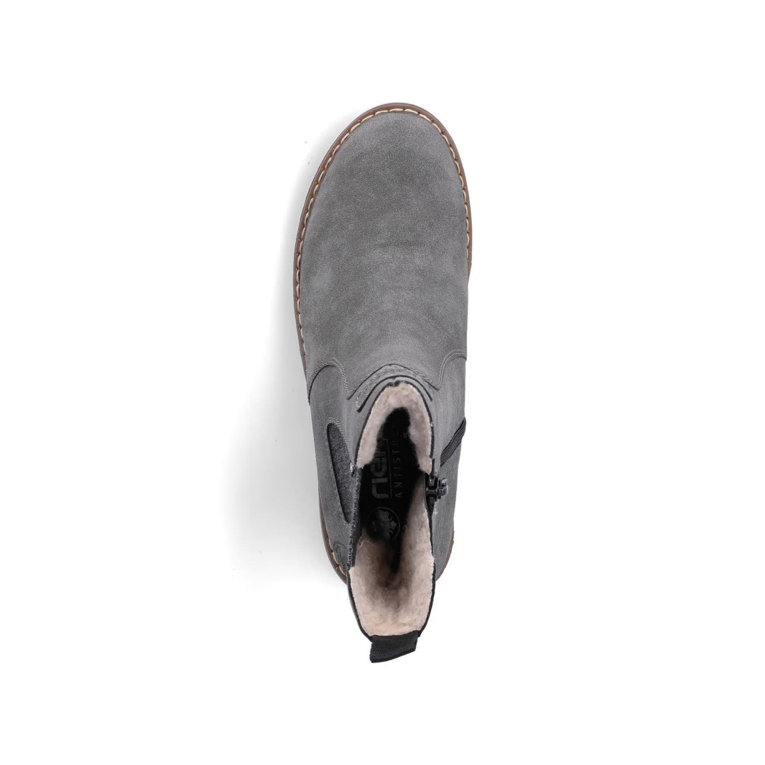 Rieker Chelsea Boots Damen Winterstiefel Modestiefel grau