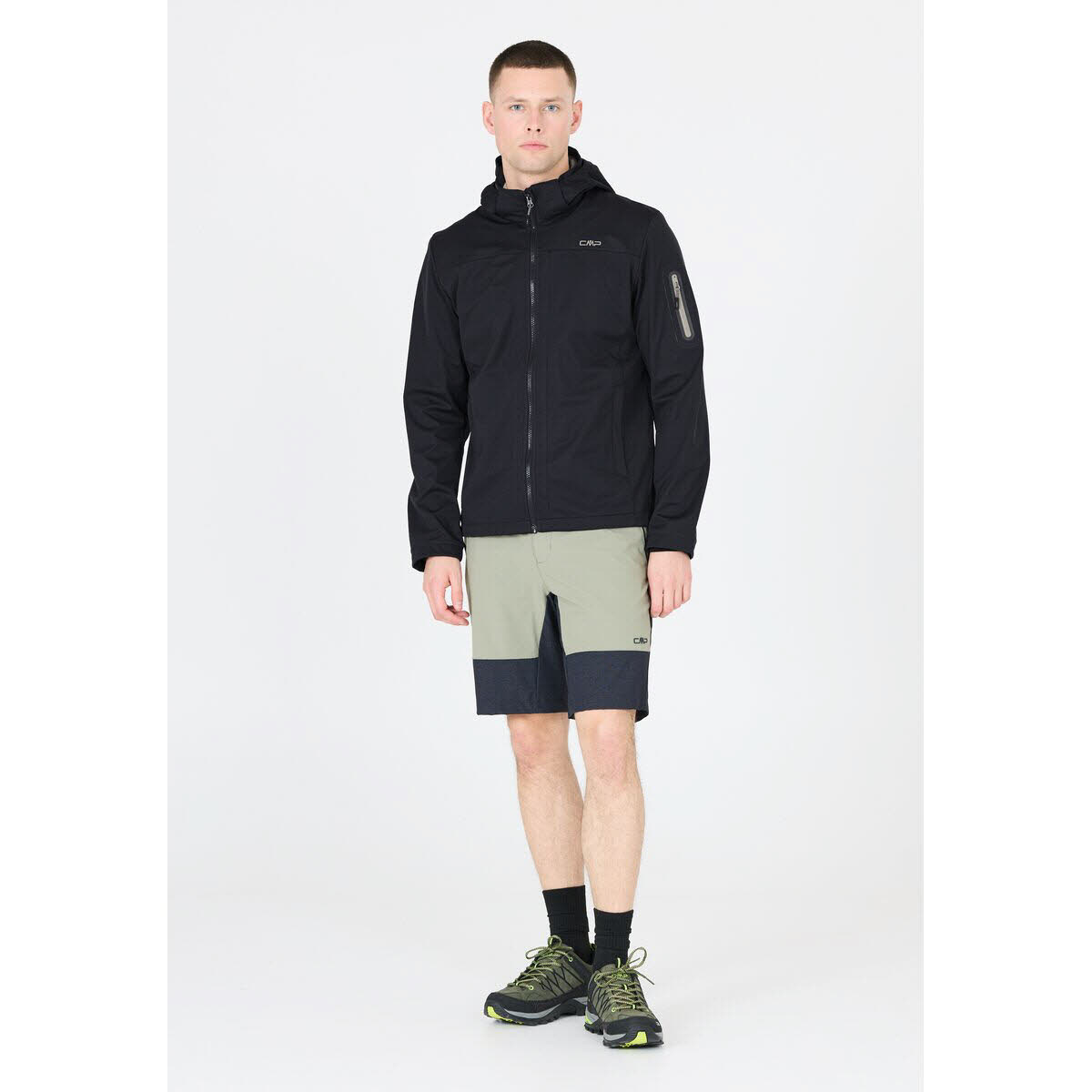 CMP Softshelljacke Kapuzenjacke Herren dunkelgrau schwarz