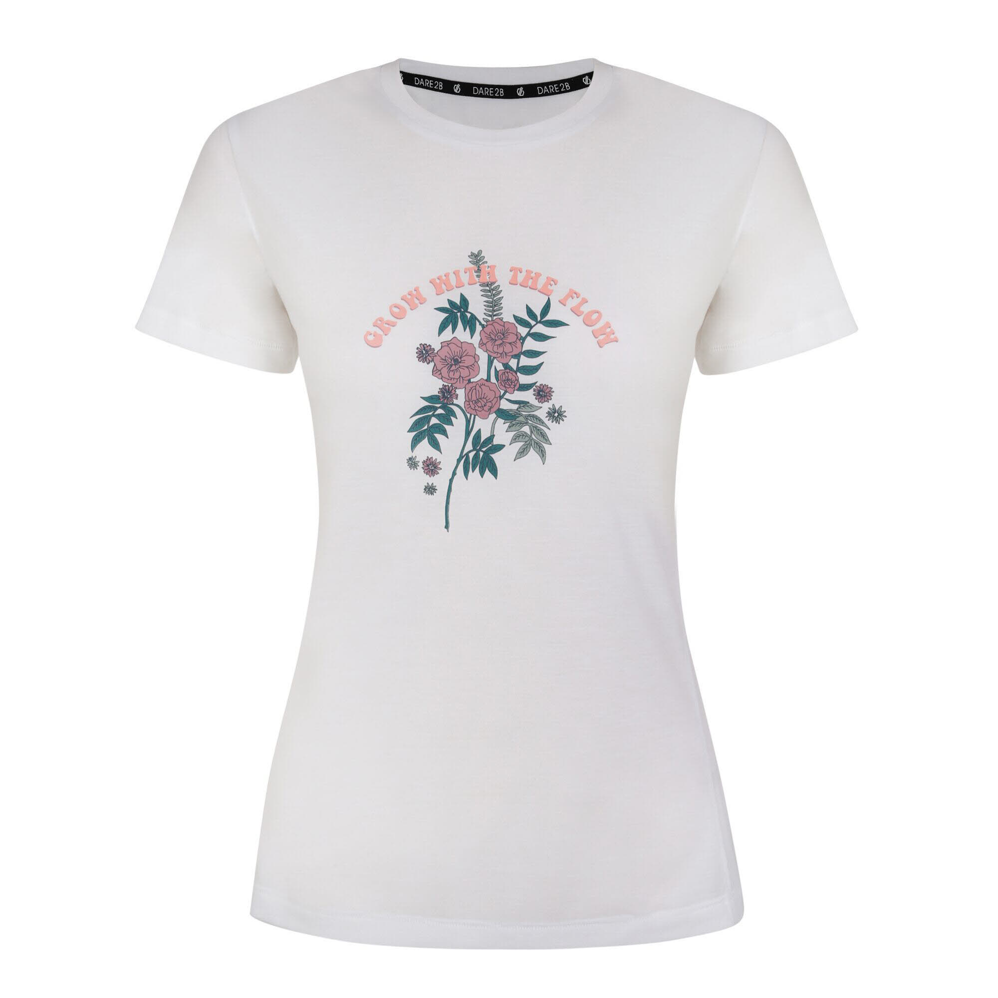 DARE2B Sense of Calm Damen T-Shirt Grafik Funktionsshirt weiß