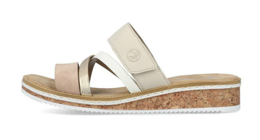 Rieker Damen Pantolette Riemchensandalen beige
