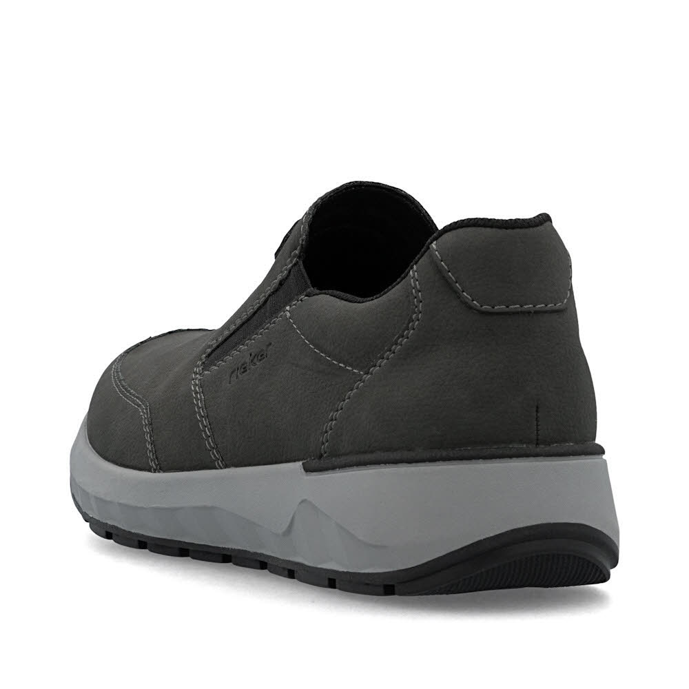 Rieker HWK Herren Halbschuhe Slipper grau