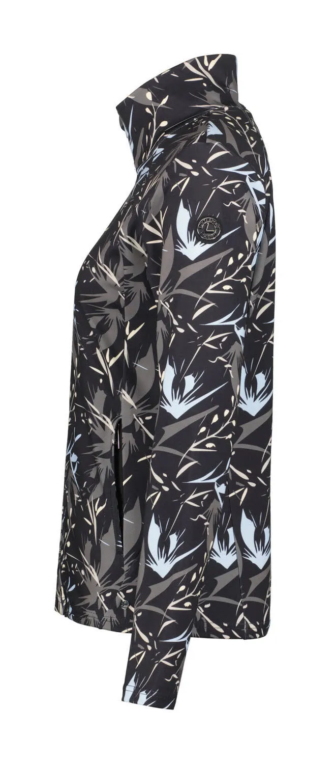 Luhta Armisvesi Damen Jacke Longsleeve Midlayer Zip-Jacke schwarz