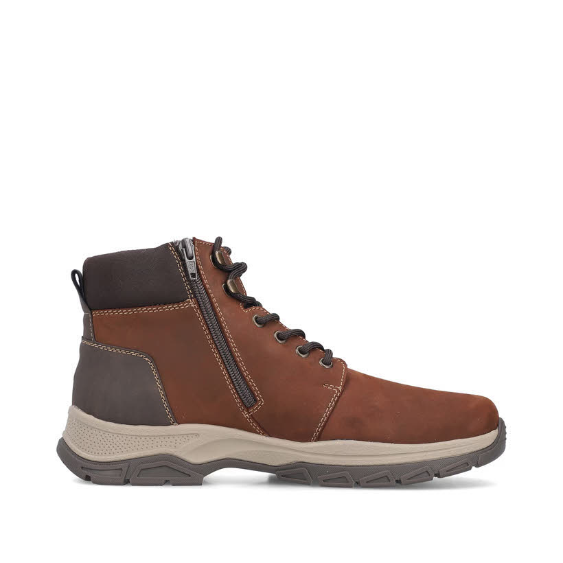 Rieker Herren Schnürstiefel Kurzstiefel braun