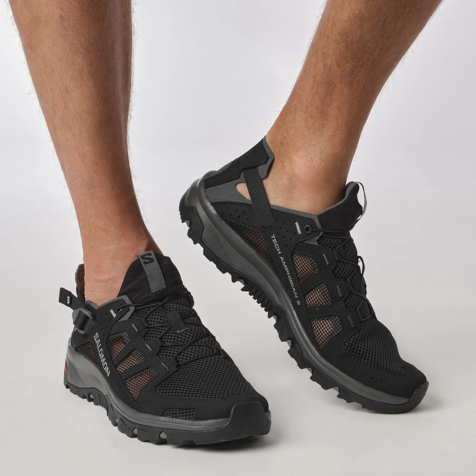 Salomon TECHAMPHIBIAN  5 Wanderschuh Amphibienschuh Herren schwarz NEU