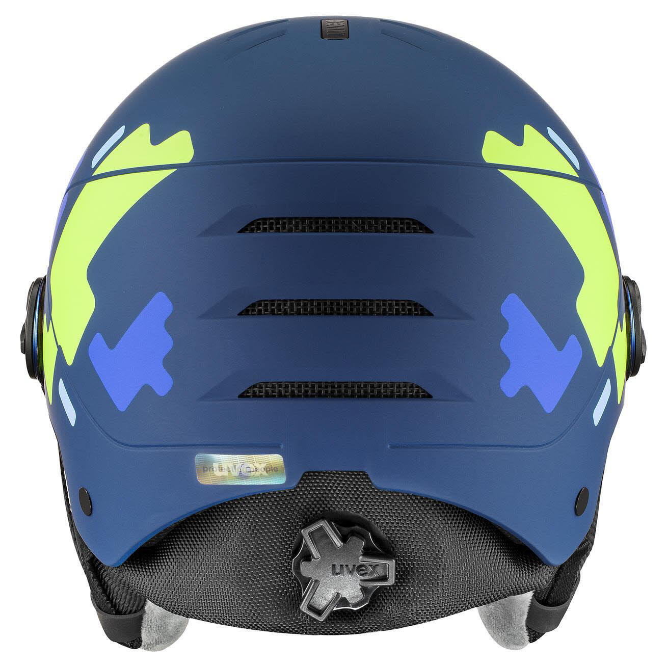 Uvex rocket jr visor Skihelm Visier Helmset Kinder blau grün