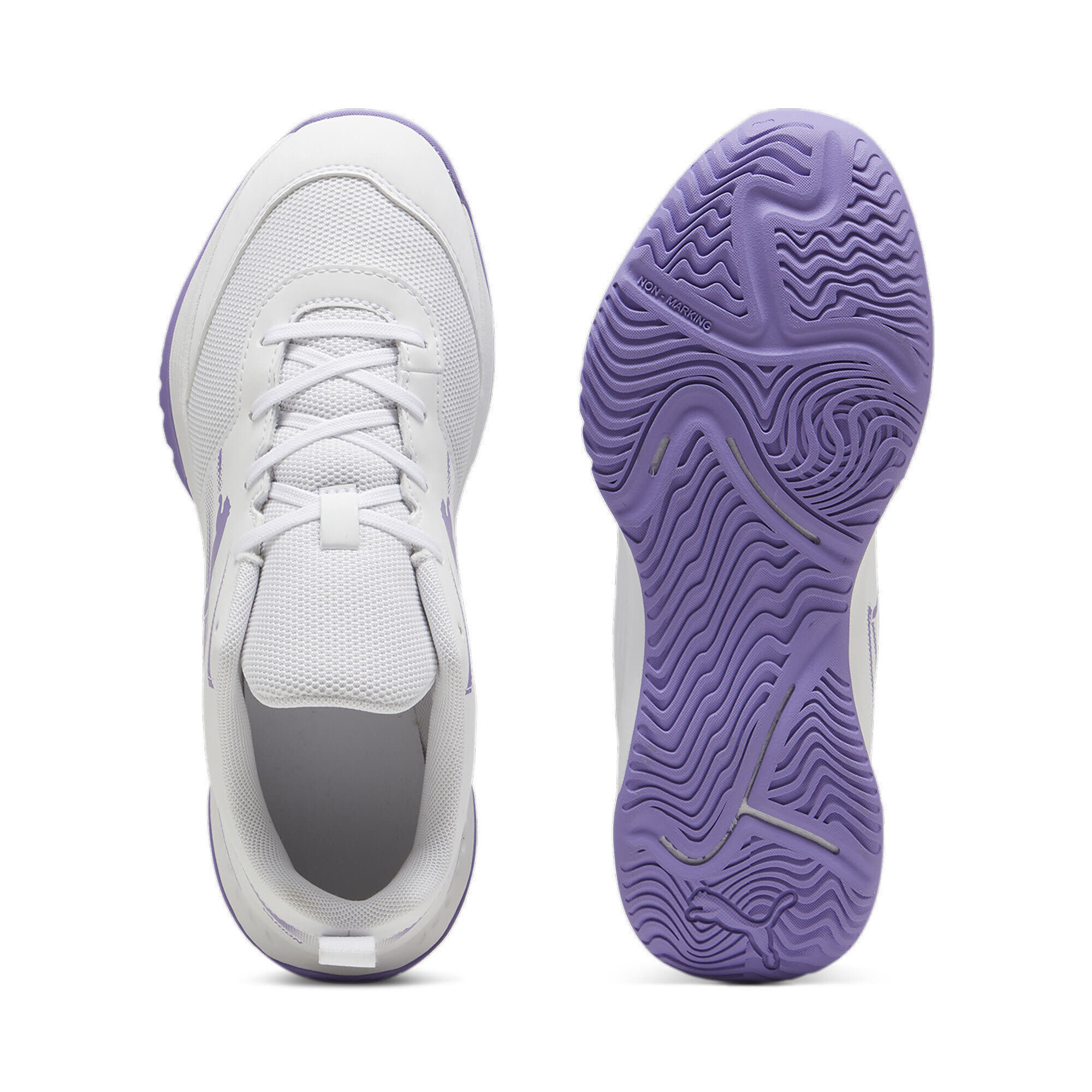 Puma Varion II Jr Hallensportschuhe Teenager Mädchen weiß lila
