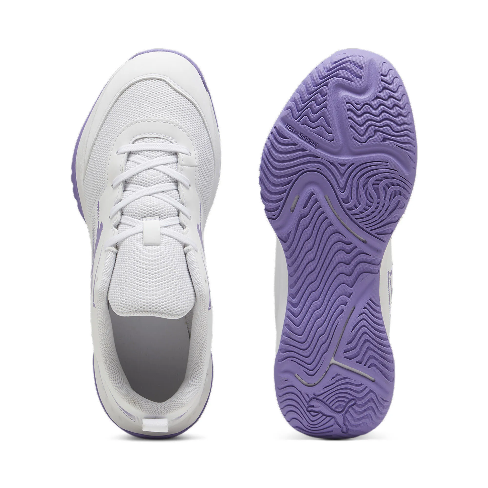 Puma Varion II Jr Hallensportschuhe Teenager Mädchen weiß lila