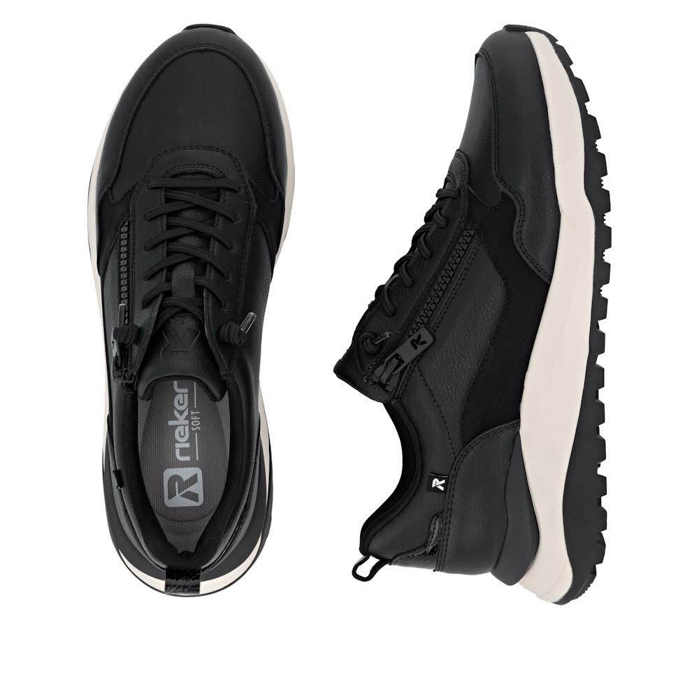 Rieker HWK Damen Halbschuhe Sneaker Low schwarz