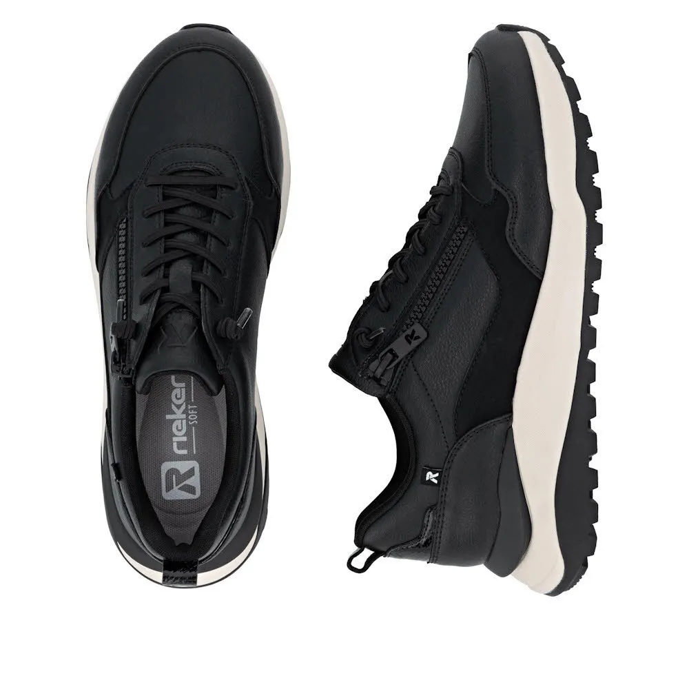 Rieker HWK Damen Halbschuhe Sneaker Low schwarz