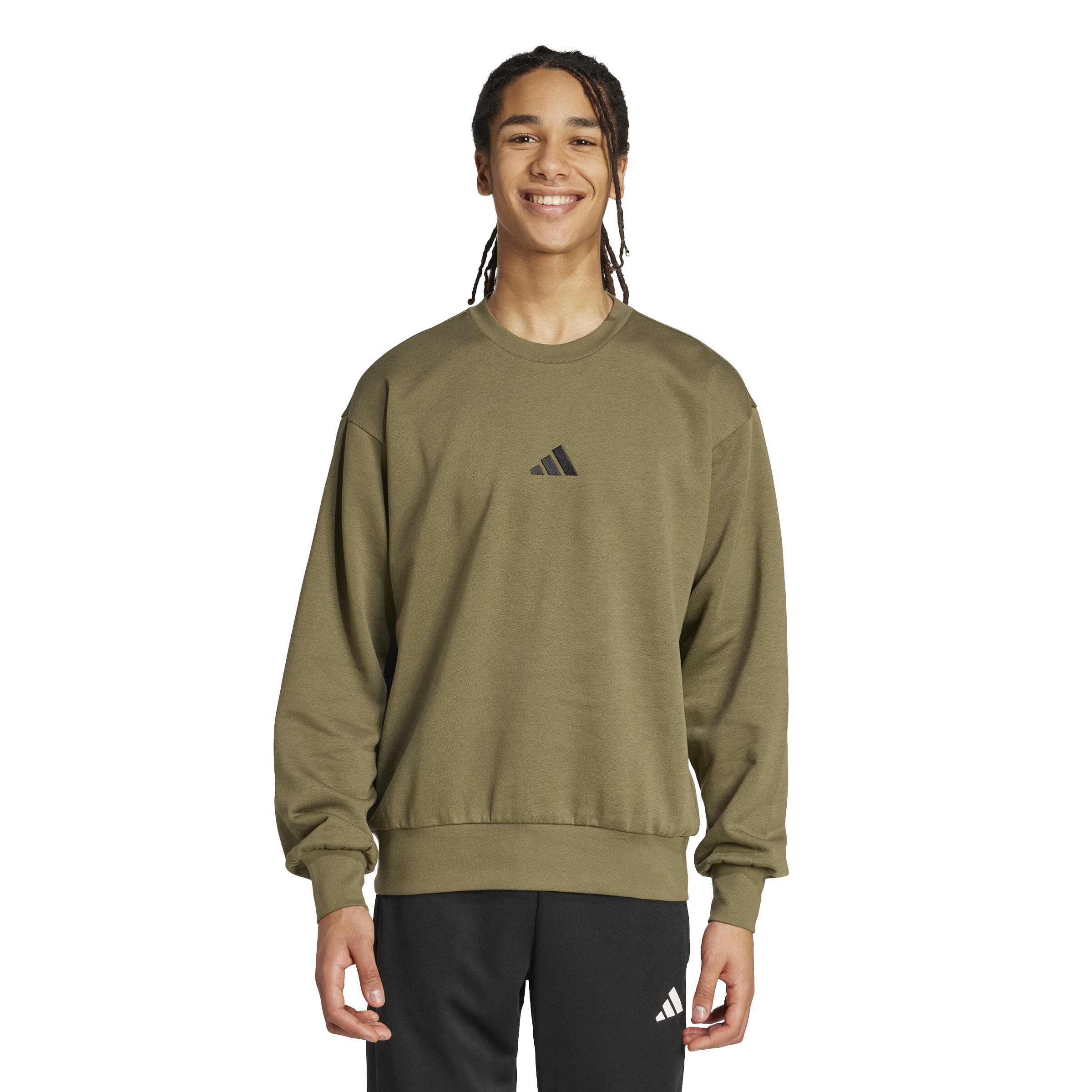 adidas Essentials Feelcozy Herren Sweatshirt grün