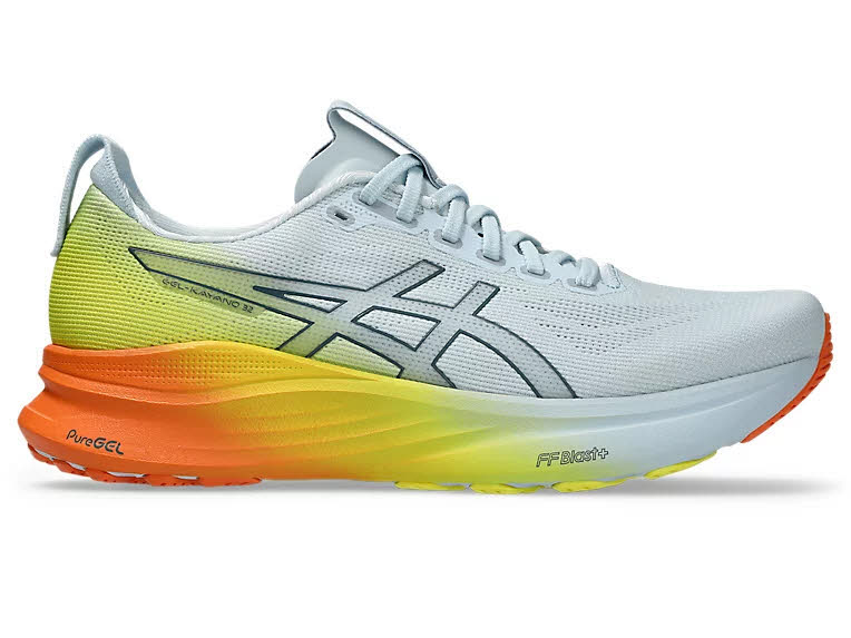 Asics GEL-KAYANO 32 Herren Laufschuhe Joggingschuhe blau/gelb/orange