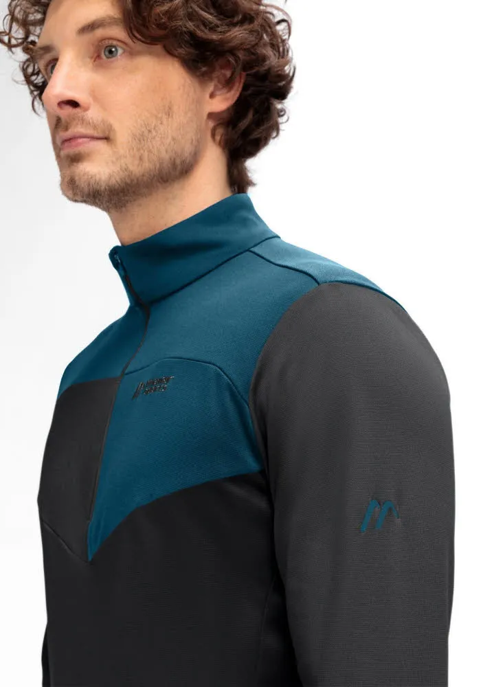 Maier Sports FELIAN Herren Skirolli Midlayer black/peruvian blue
