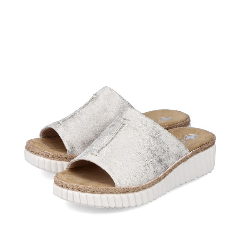 Rieker Damen Pantolette Sandale beige