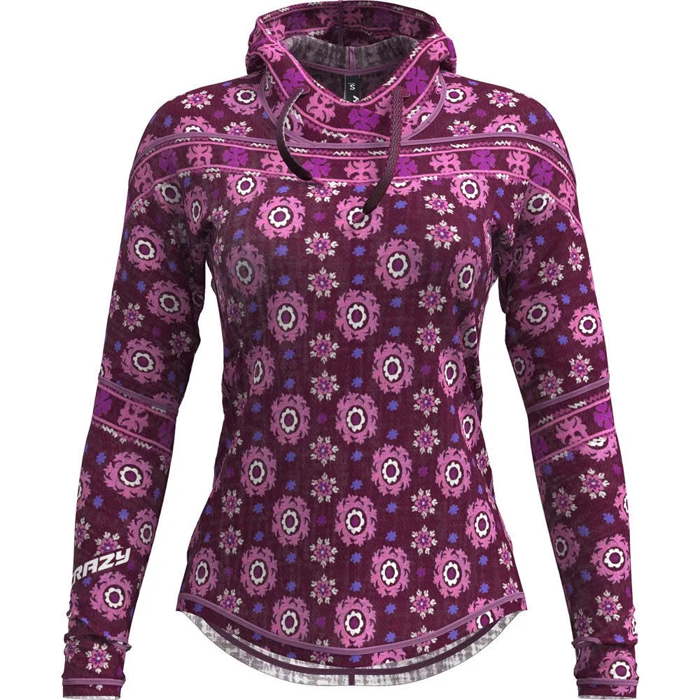 Crazy Idea PULL IBEX Damen Hoodie Kapuzenpullover caleido