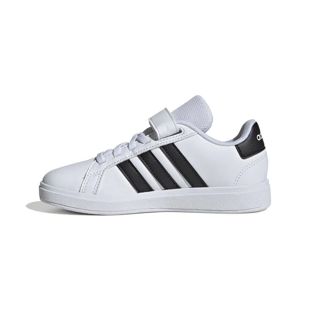 adidas GRAND COURT 2.0 EL Kinder Sportschuhe Klettverschluß weiß/schwarz