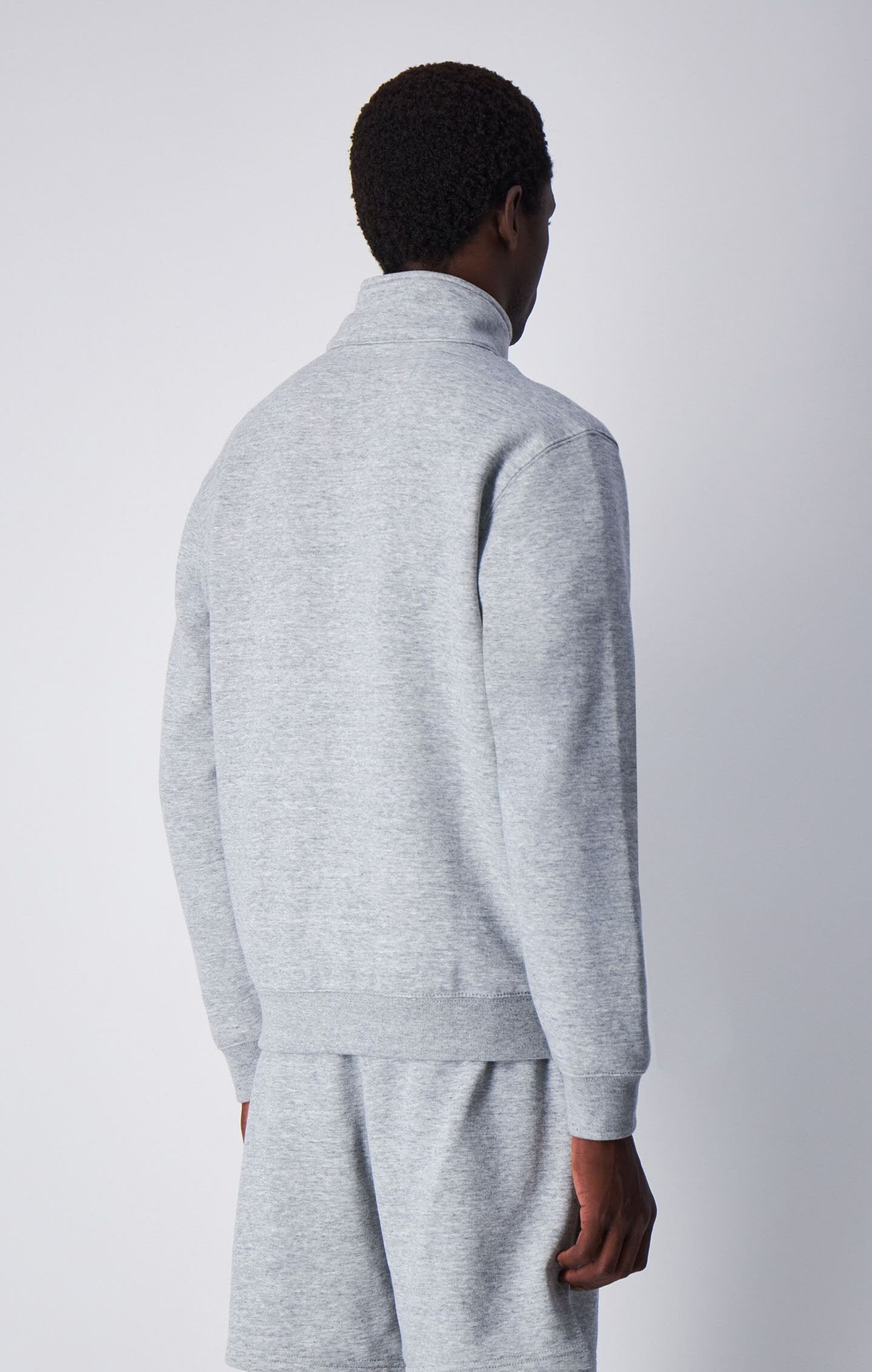 Champion Fleece-Sweatshirt Herren Half-Zip Fleece-Pullover grau