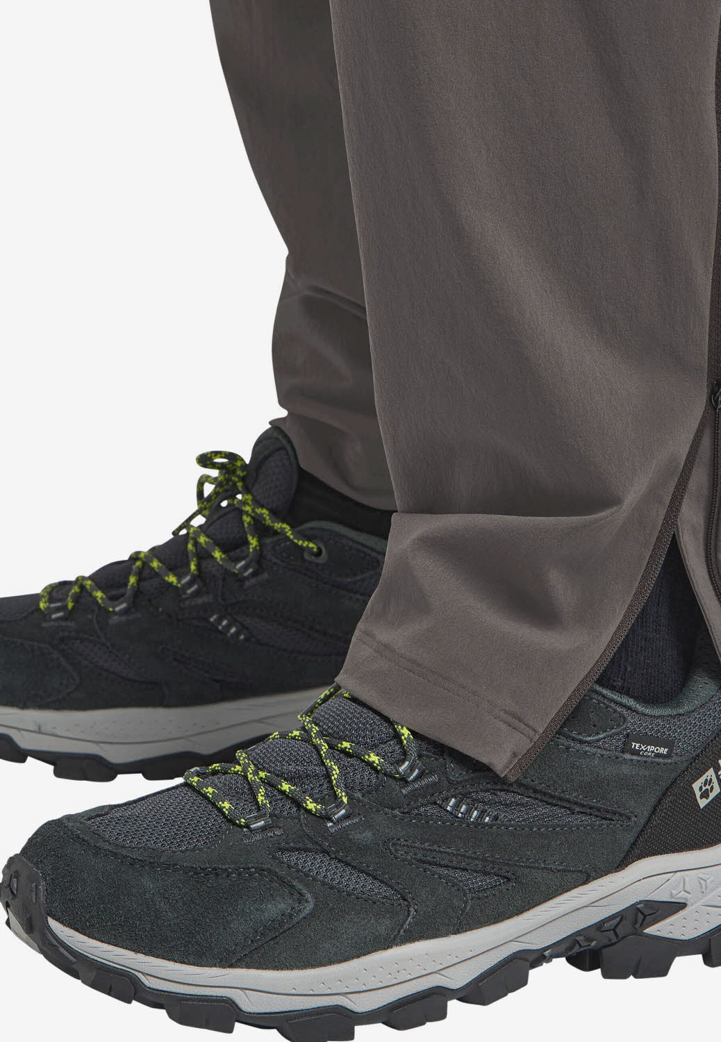 Jack Wolfskin Hikeout Zip Away Pants Herren Wanderhose Trekkinghose flint