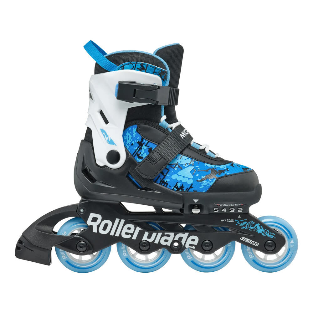 Rollerblade MICROBLADE SL Kinder Inline Skates verstellbar schwarz/himmelwasser