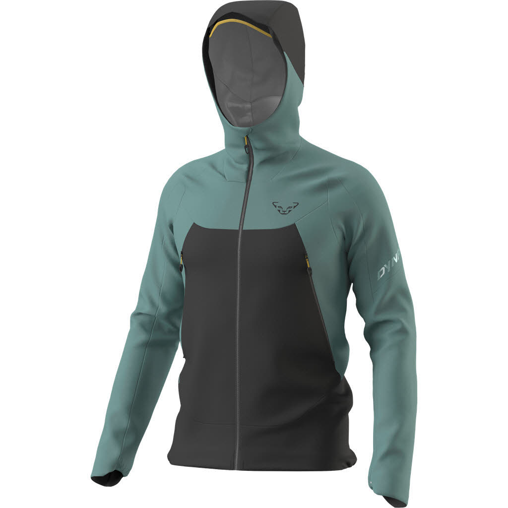 Dynafit Transalper 3-Lagen Regenjacke Kapuzenjacke Herren dunkelgrau blaugrün