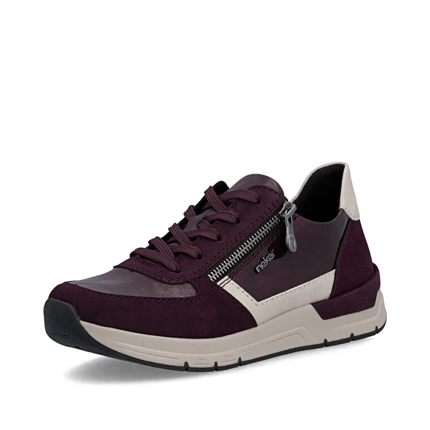 Rieker Damen Halbschuhe Sneaker brombeer