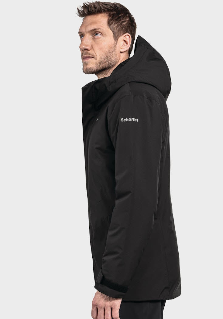 Schöffel Froda Parka Freizeitmantel wasserdicht Herren schwarz