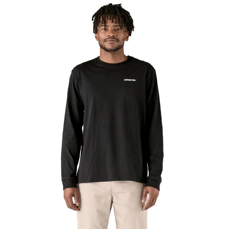 Patagonia L/S P-6 Logo Responsibili-Tee Herren Pullover Sweatshirt schwarz